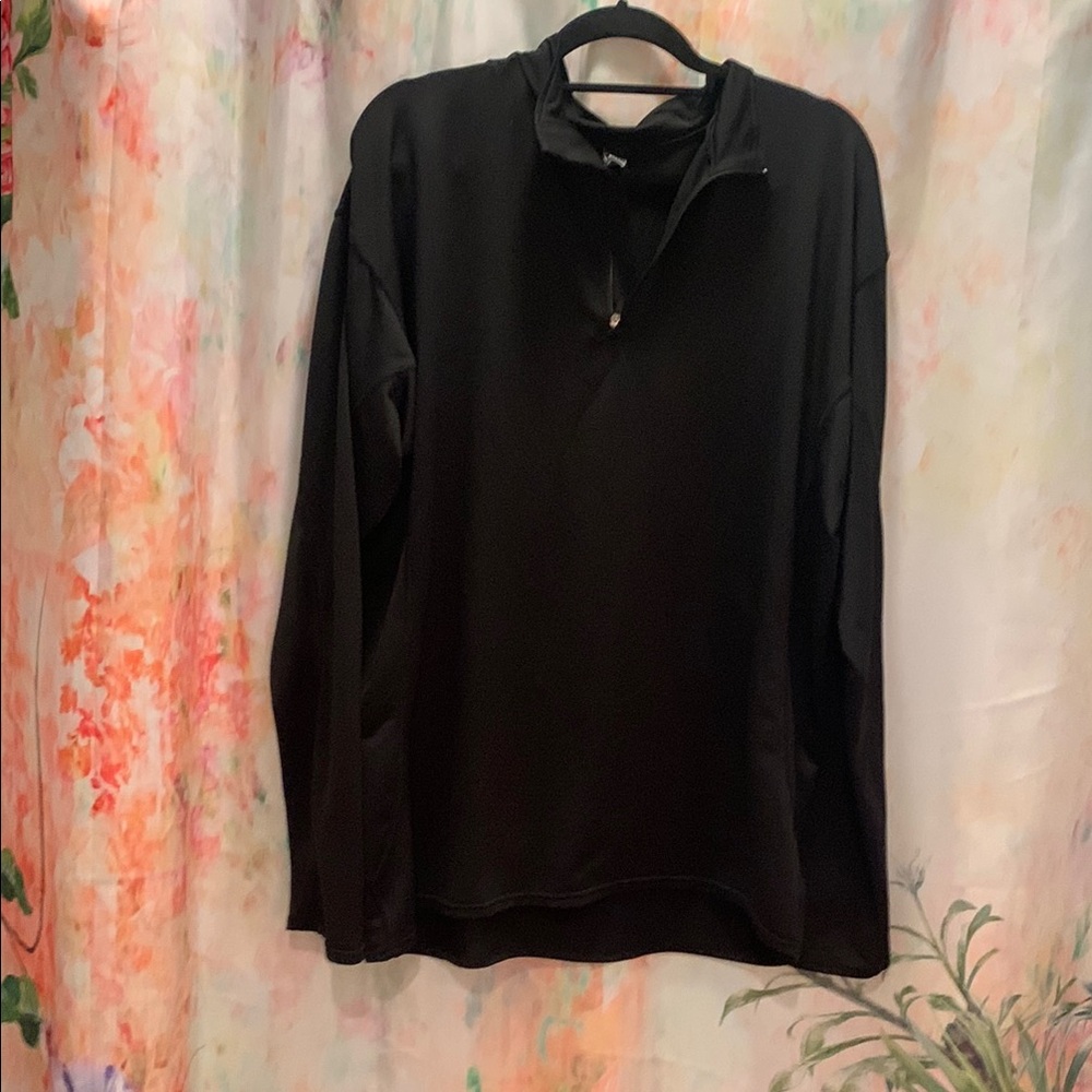 Black Quarter-Zip Sweatshirt Casual Wear